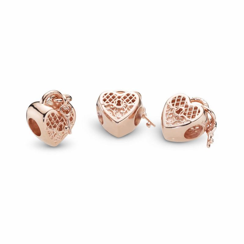 Pandora Rose™ Love You Lock Charm Ireland - Pandora Rose - 172403TYR